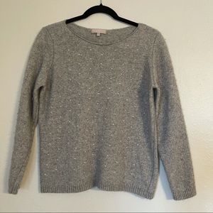 Benedetto B. Gray wool blend crewneck sweater